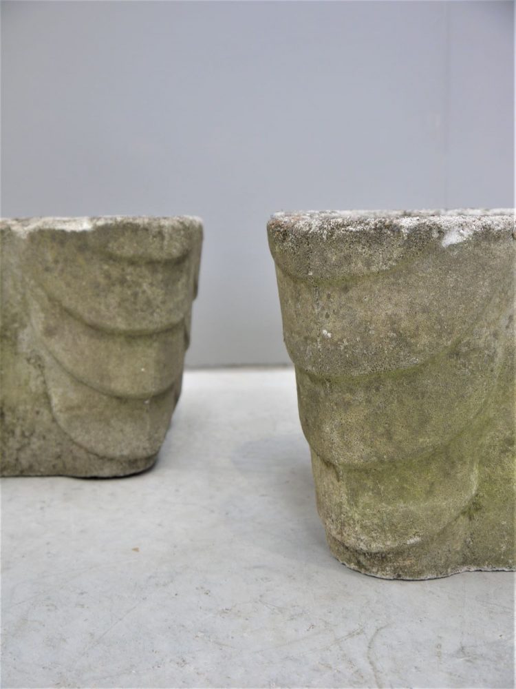 Modernist – Pair of Sculptured Planters
