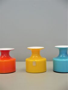 Per Lutken – Rare Set of Three Holmgaard Carnaby Vases