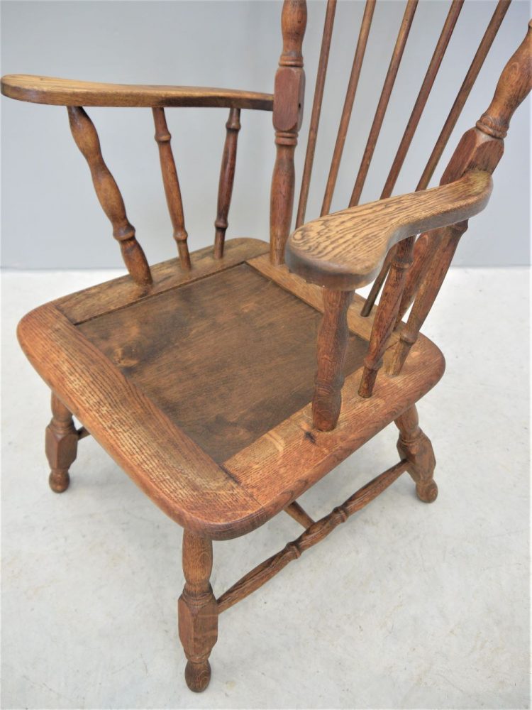 English – Oak High Back Stick Chair
