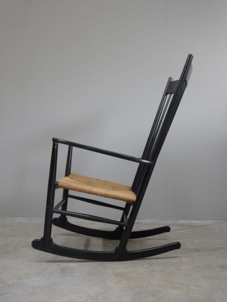 Hans Wegner – Rare Ebonised FDB Model J16 Rocking Chair