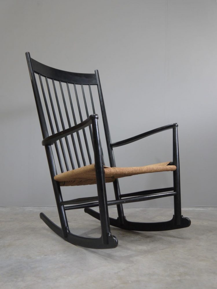 Hans Wegner – Rare Ebonised FDB Model J16 Rocking Chair