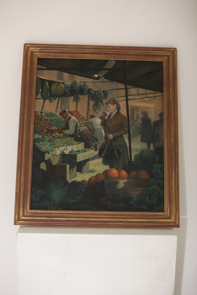 Market Scene – Oil Painting 1958