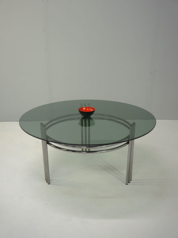 British – Chrome and Glass Coffee Table