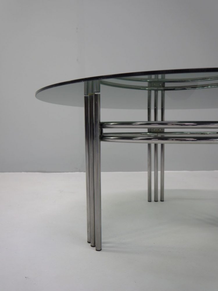 British – Chrome and Glass Coffee Table