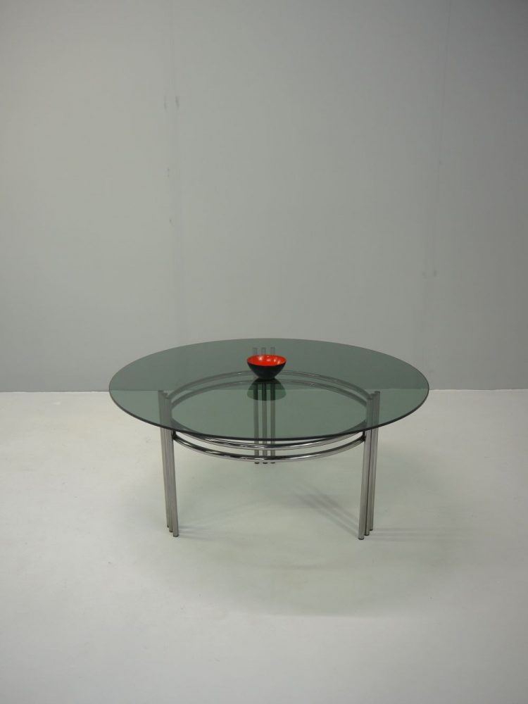 British – Chrome and Glass Coffee Table