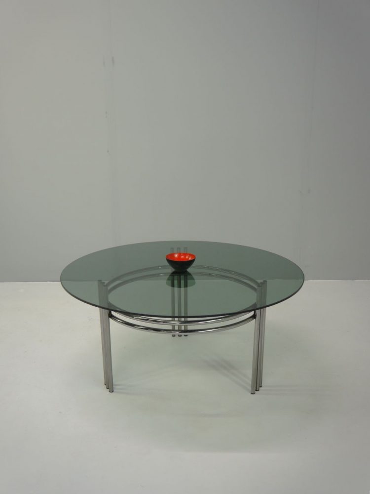 British – Chrome and Glass Coffee Table