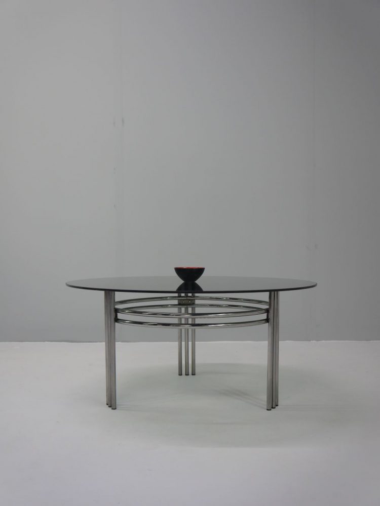 British – Chrome and Glass Coffee Table