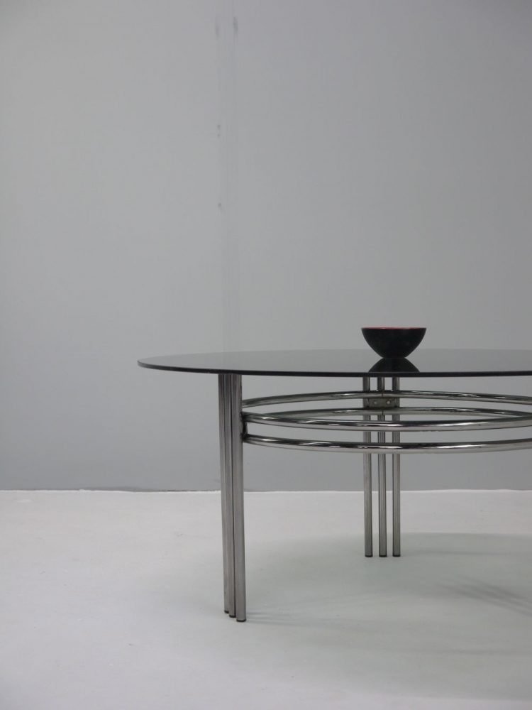 British – Chrome and Glass Coffee Table