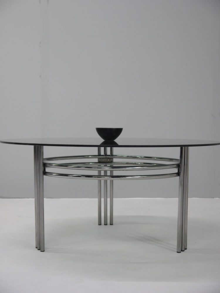 British – Chrome and Glass Coffee Table