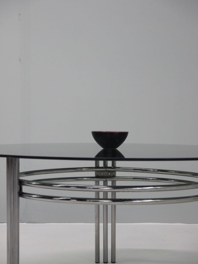 British – Chrome and Glass Coffee Table