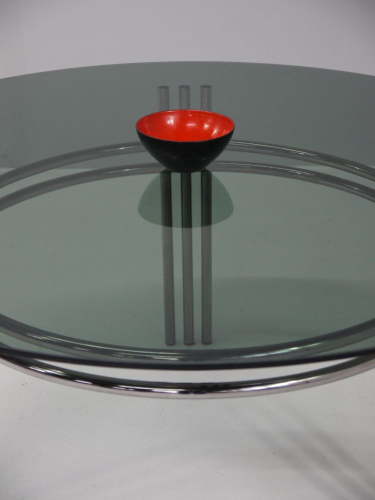 British – Chrome and Glass Coffee Table