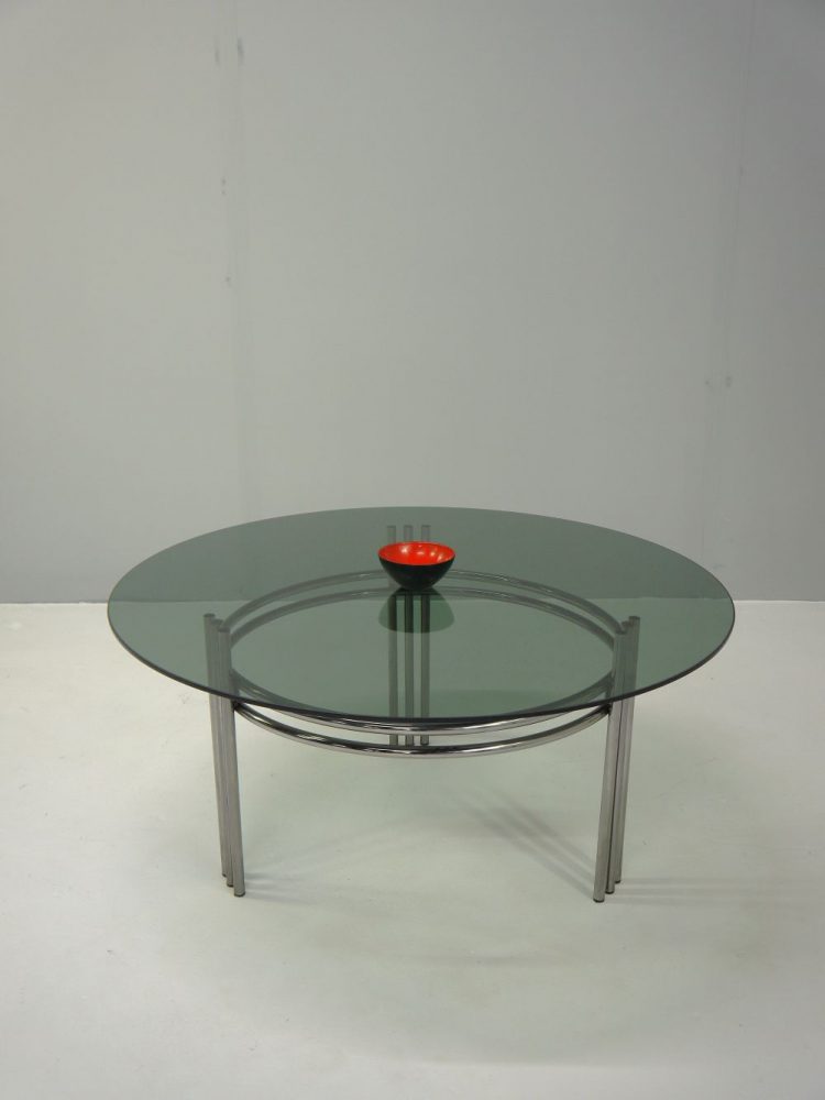 British – Chrome and Glass Coffee Table