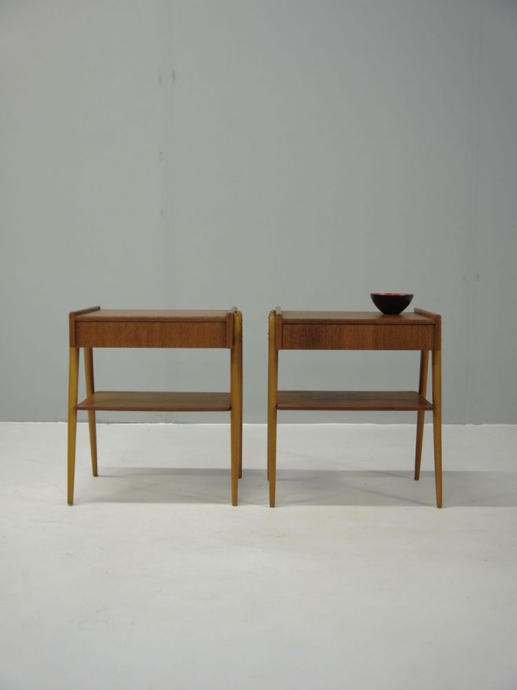 AB Carlstrom – Pair of Danish Bedside Drawer Units