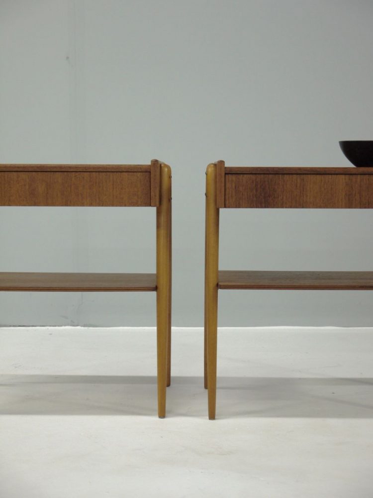 AB Carlstrom – Pair of Danish Bedside Drawer Units