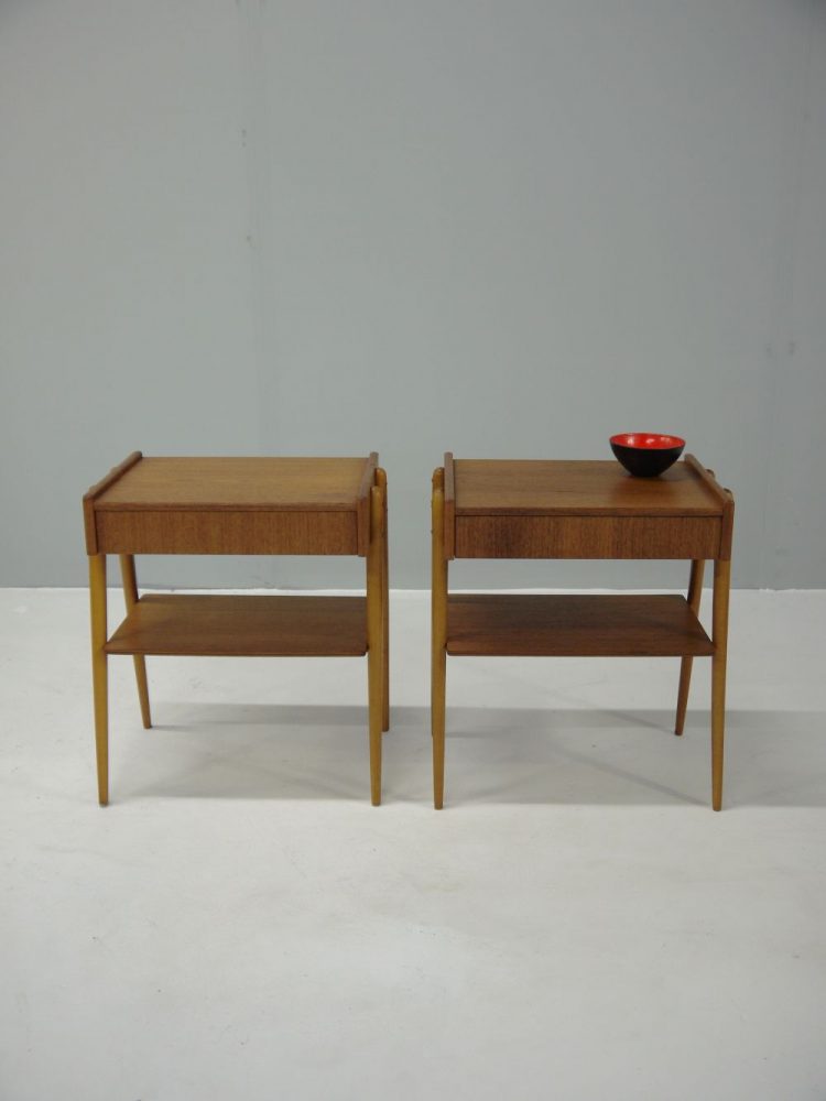 AB Carlstrom – Pair of Danish Bedside Drawer Units