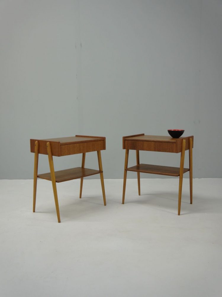 AB Carlstrom – Pair of Danish Bedside Drawer Units