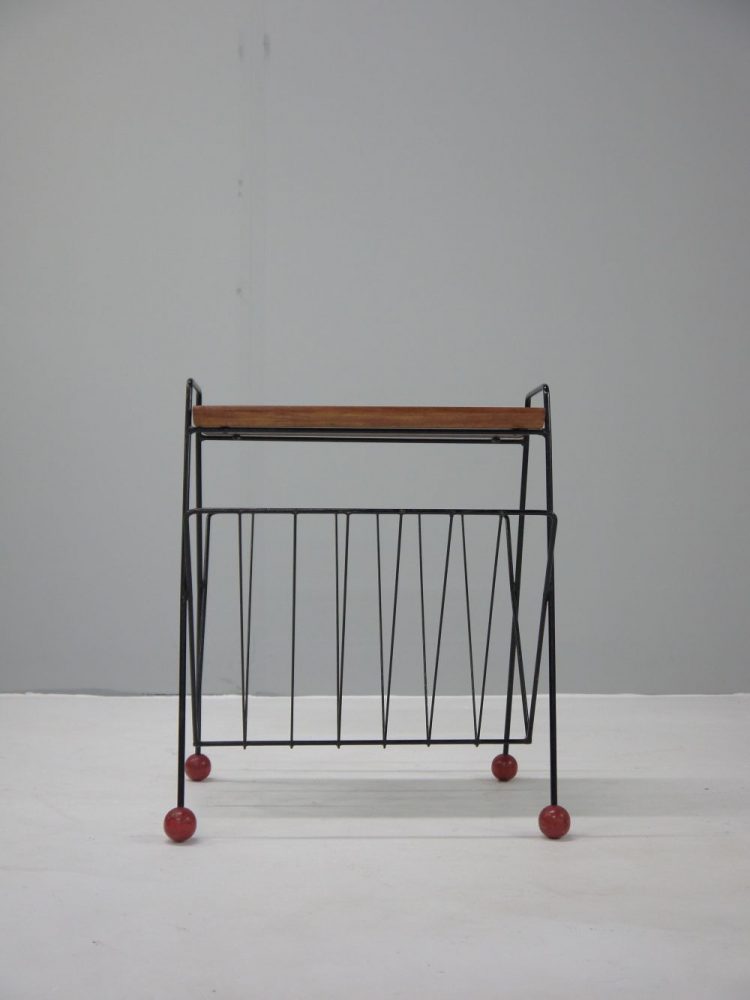 Midcentury – Atomic Side Table Magazine Rack