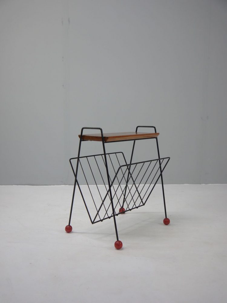 Midcentury – Atomic Side Table Magazine Rack