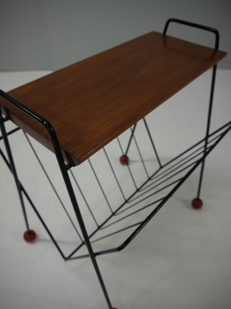 Midcentury – Atomic Side Table Magazine Rack