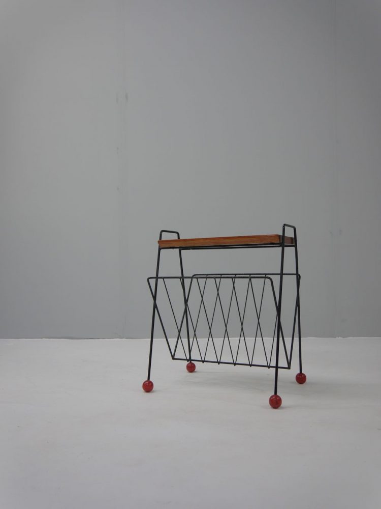 Midcentury – Atomic Side Table Magazine Rack
