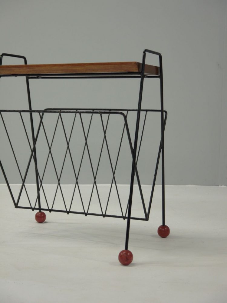 Midcentury – Atomic Side Table Magazine Rack