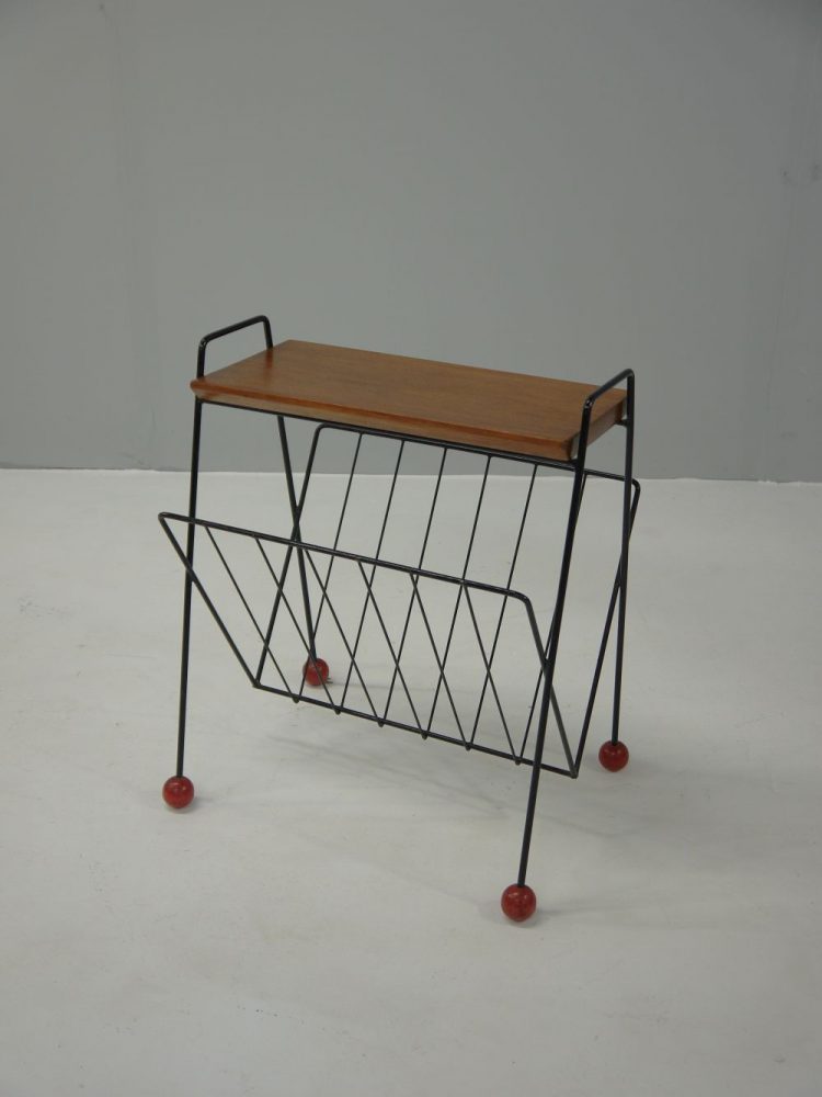 Midcentury – Atomic Side Table Magazine Rack