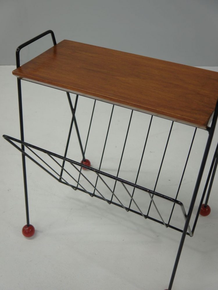 Midcentury – Atomic Side Table Magazine Rack