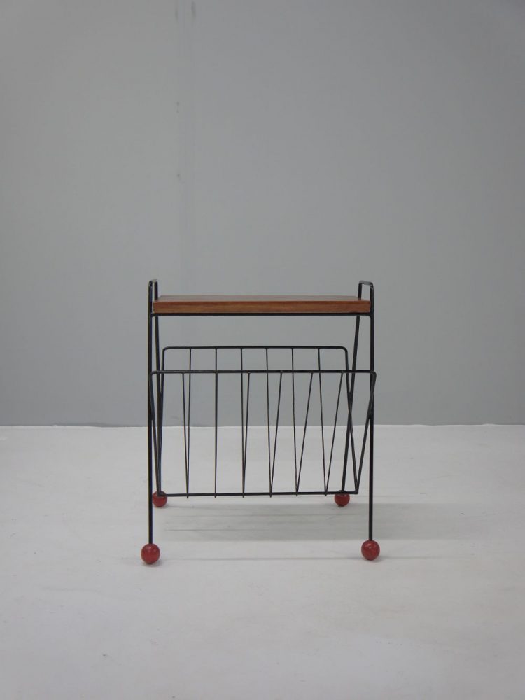 Midcentury – Atomic Side Table Magazine Rack