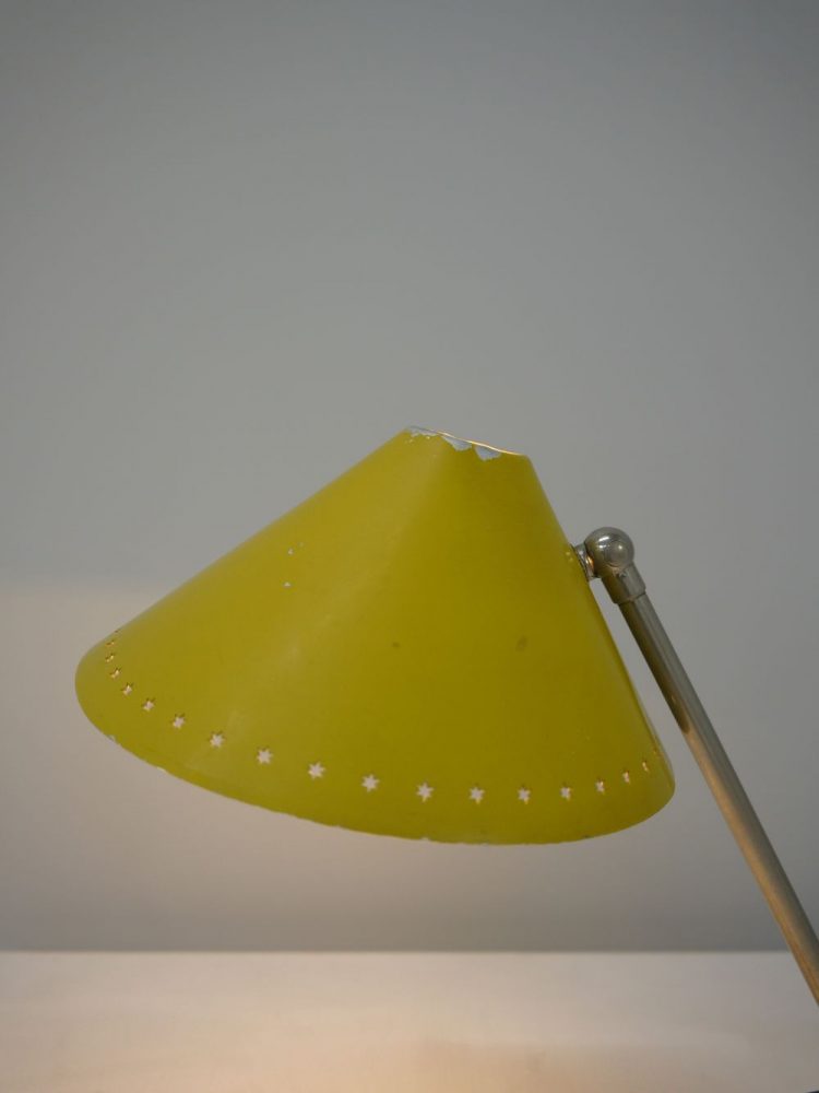 HJ Busquet – “Pinocchio” Yellow Table or Wall Lamp for Hala Zeist 1950s
