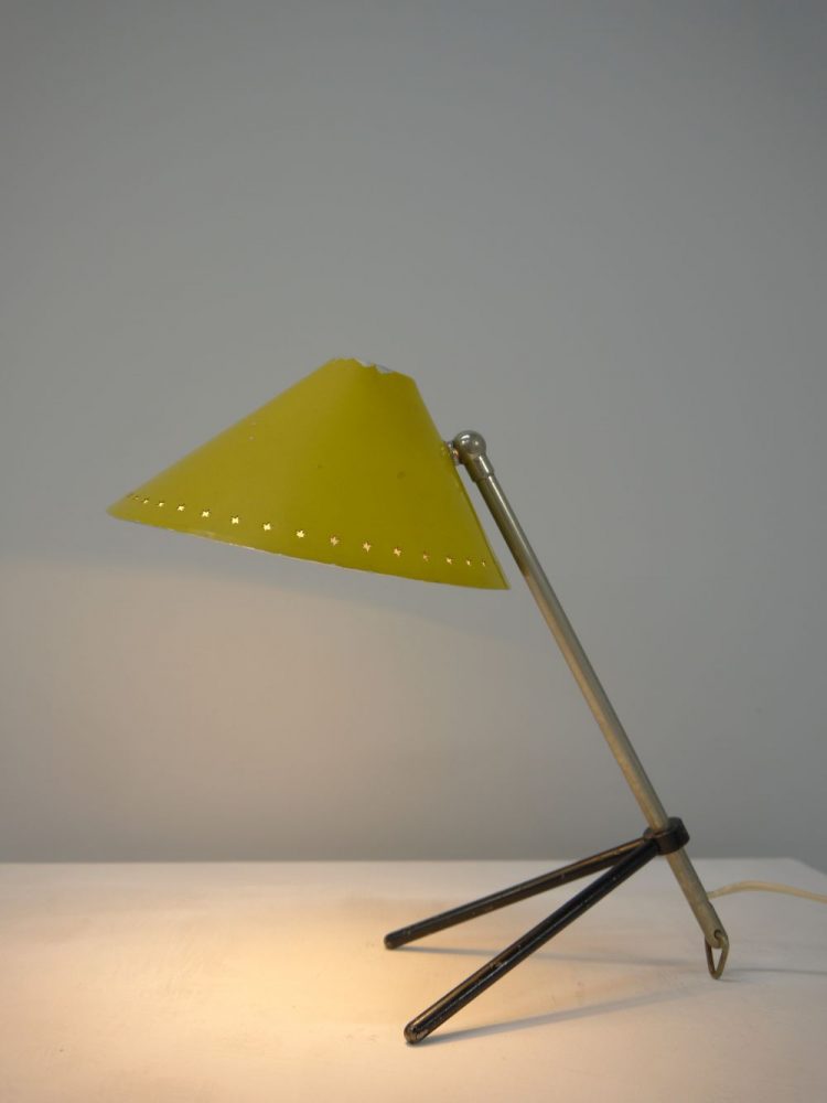 HJ Busquet – “Pinocchio” Yellow Table or Wall Lamp for Hala Zeist 1950s