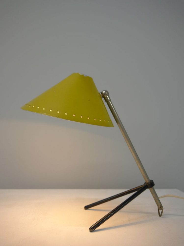 HJ Busquet – “Pinocchio” Yellow Table or Wall Lamp for Hala Zeist 1950s