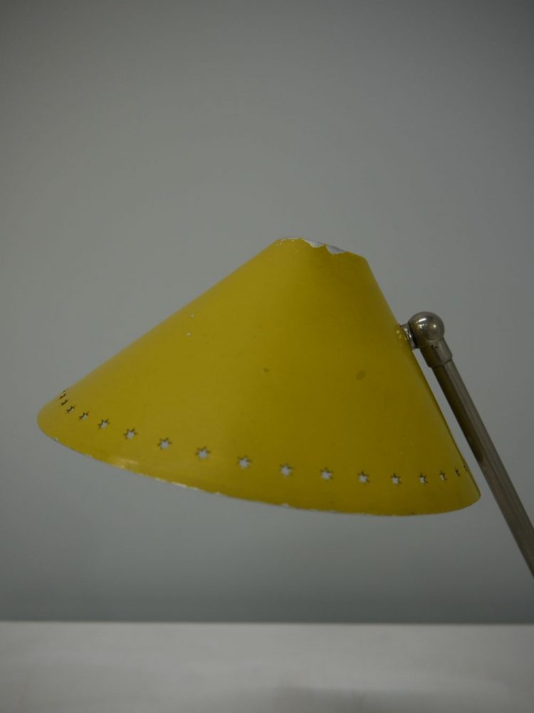 HJ Busquet – “Pinocchio” Yellow Table or Wall Lamp for Hala Zeist 1950s