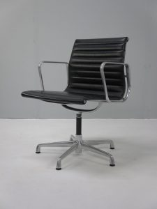 Charles and Ray Eames – EA108 Leather Swivel Chair