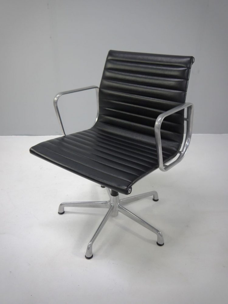 Charles and Ray Eames – EA108 Leather Swivel Chair