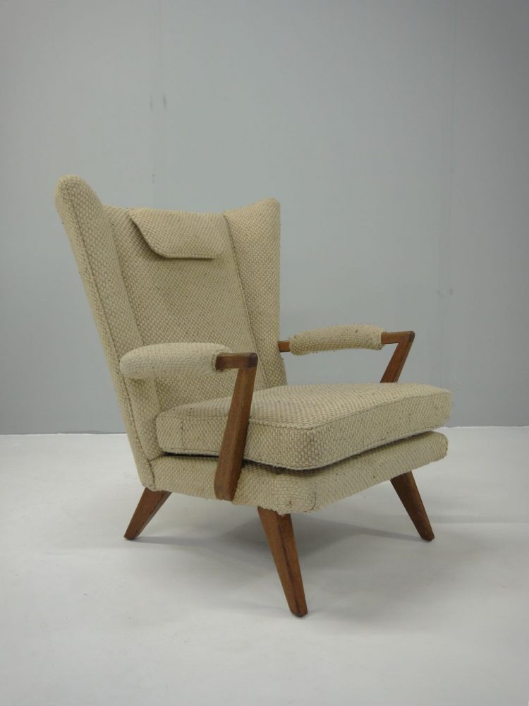 Egomme – Rarely Seen Upholstered Wing Back Chair
