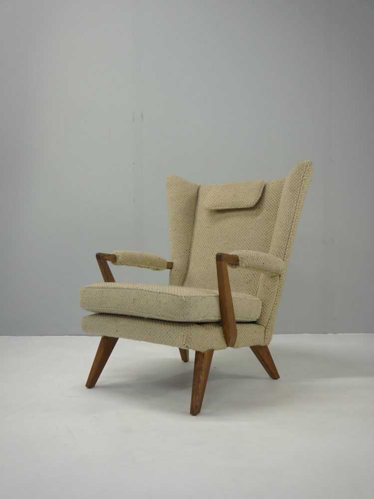 Egomme – Rarely Seen Upholstered Wing Back Chair