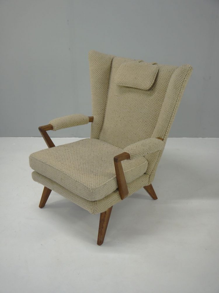 Egomme – Rarely Seen Upholstered Wing Back Chair