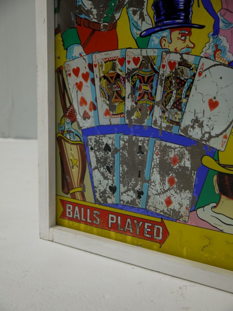 J H Keeney – Poker Face Pinball Glass Chicago1963
