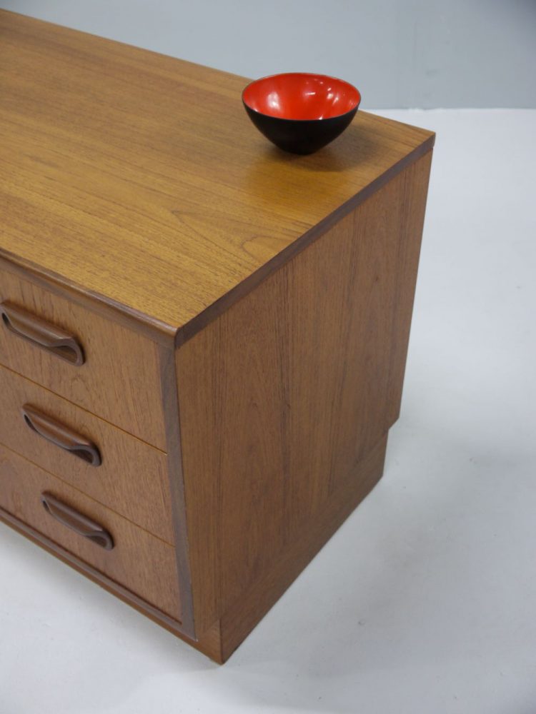 Victor Wilkins – Three Drawer Teak Chest for Egomme