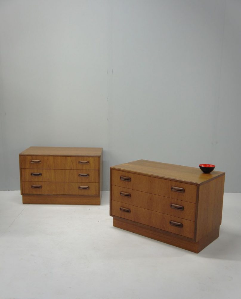 Victor Wilkins – Three Drawer Teak Chest for Egomme