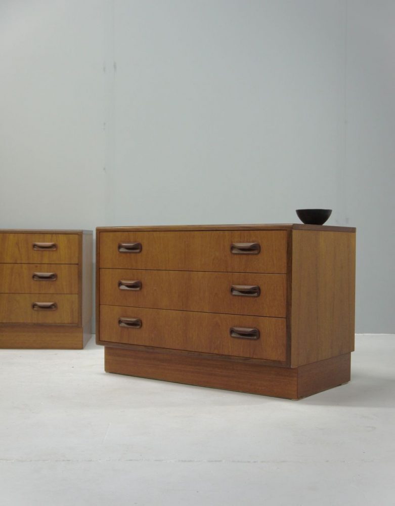 Victor Wilkins – Three Drawer Teak Chest for Egomme