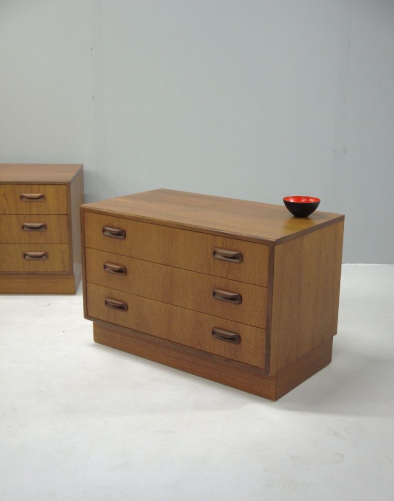 Victor Wilkins – Three Drawer Teak Chest for Egomme