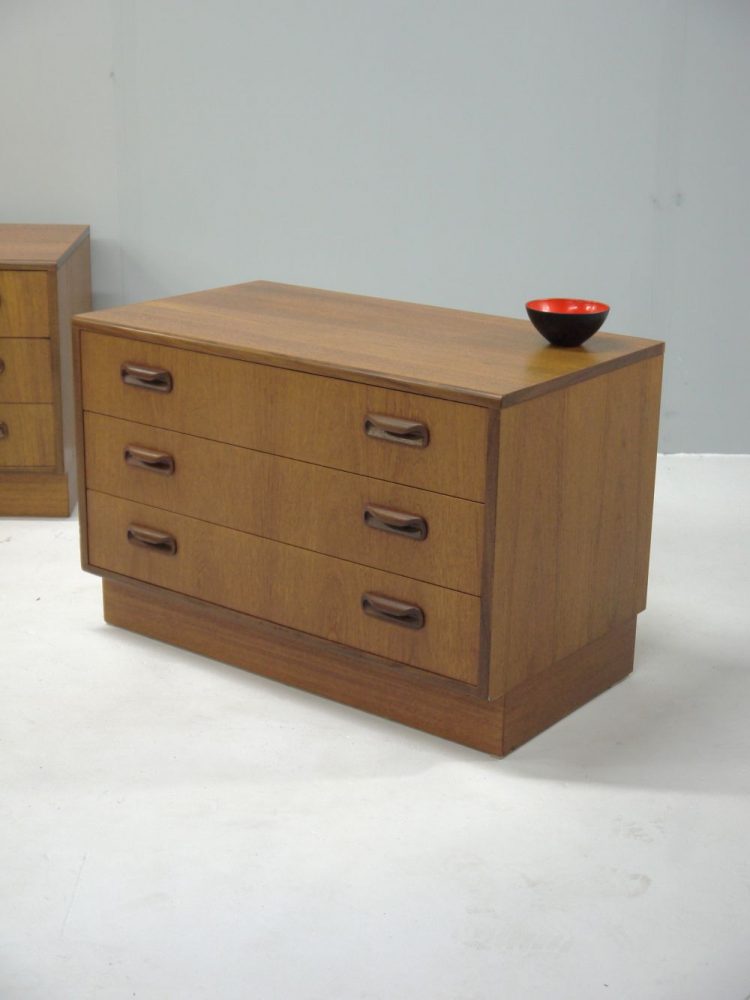 Victor Wilkins – Three Drawer Teak Chest for Egomme