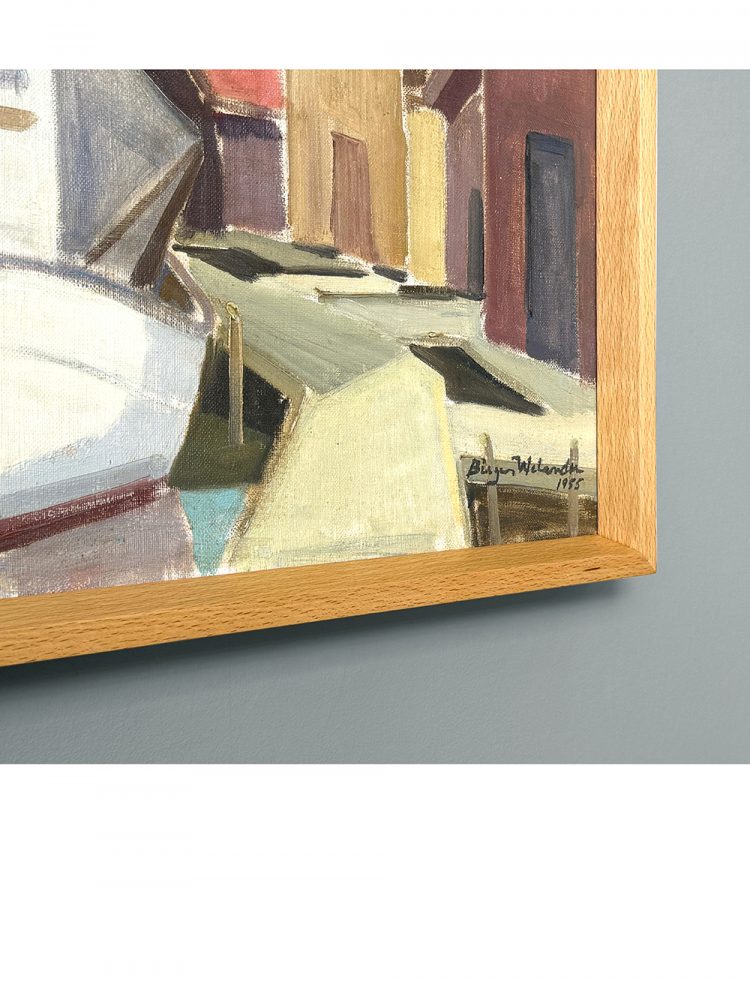 Birger Welander – Oil on Canvas ‘Langbryggan Grundsund’