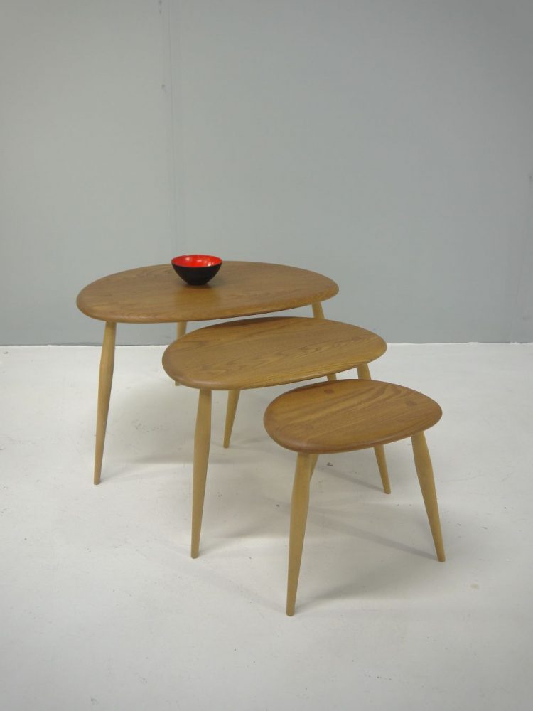 Lucian Ercolani – Set of Elm Pebble Tables
