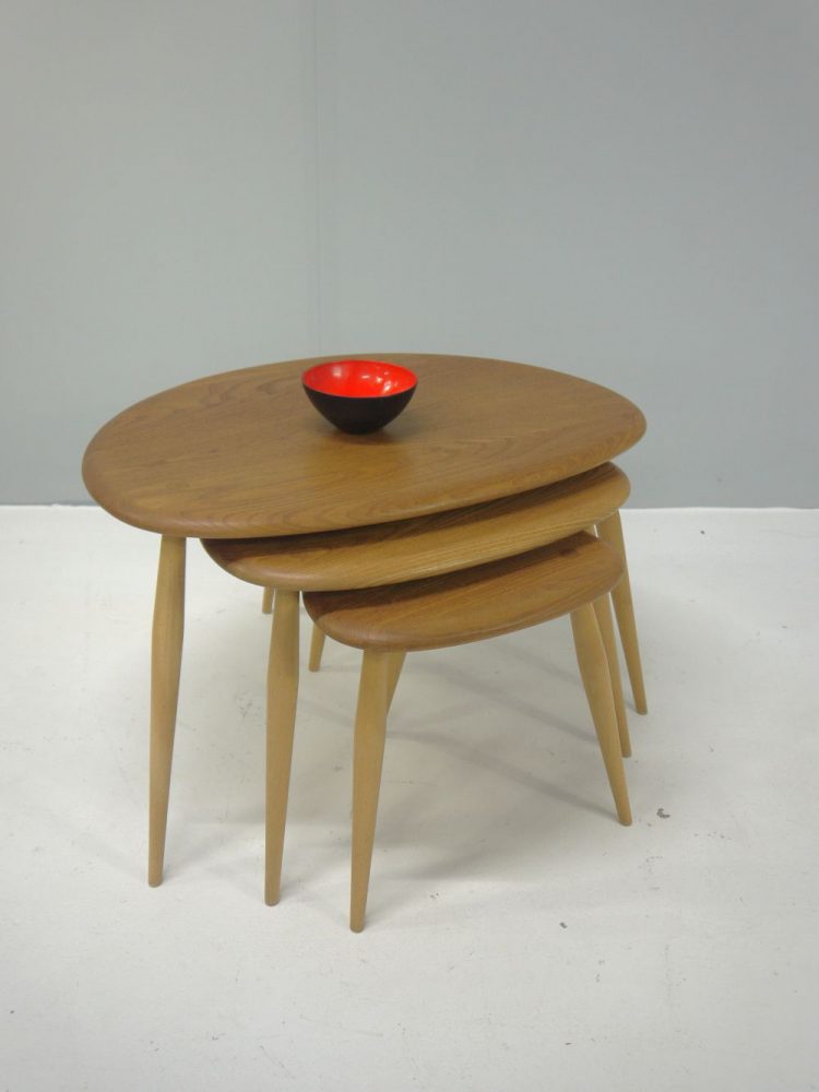 Lucian Ercolani – Set of Elm Pebble Tables