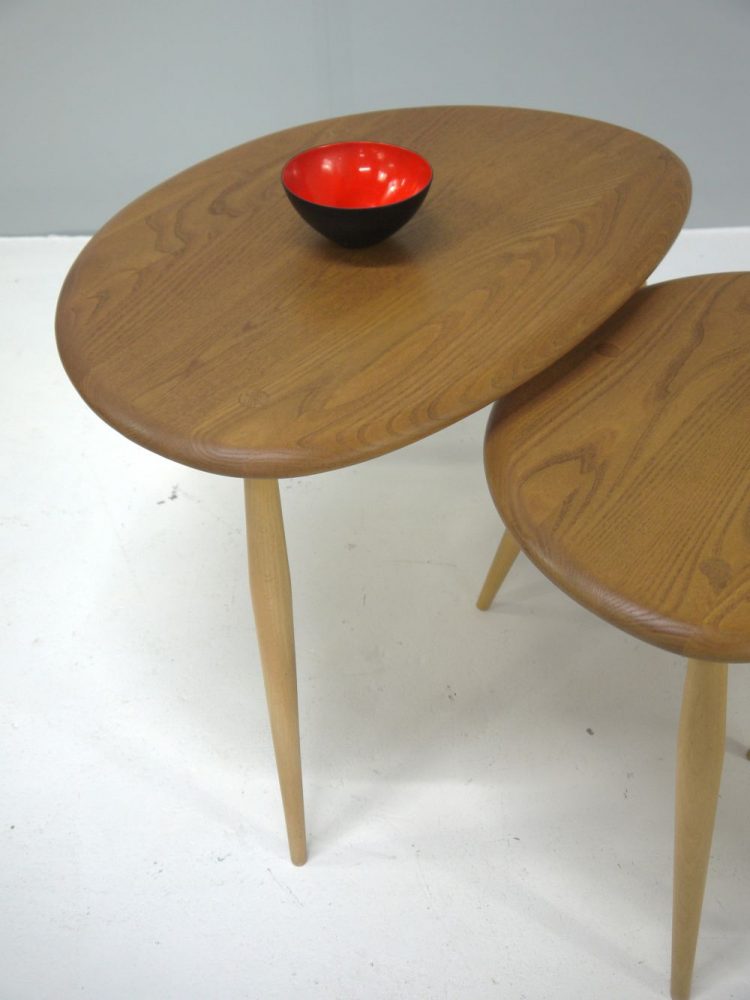 Lucian Ercolani – Set of Elm Pebble Tables