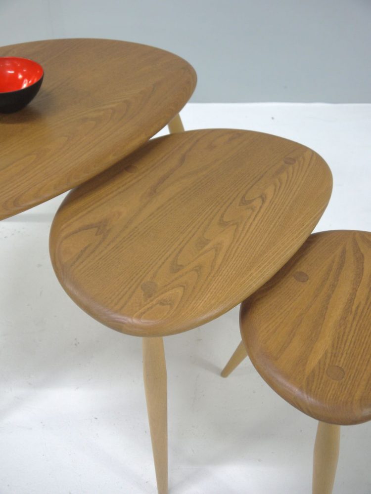 Lucian Ercolani – Set of Elm Pebble Tables