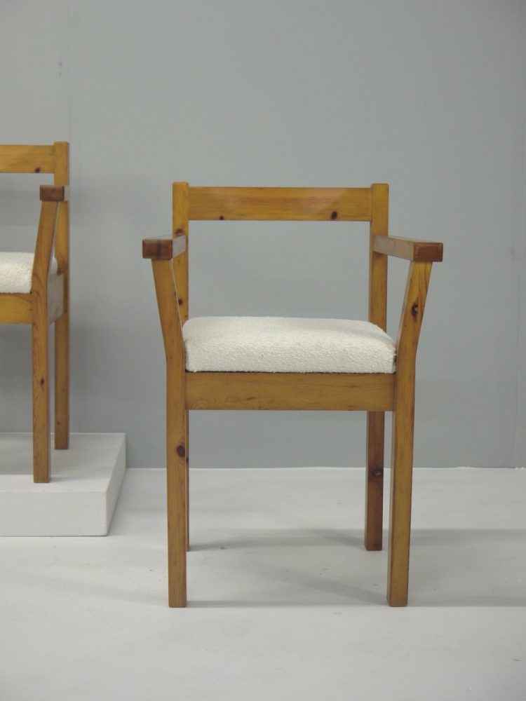 Swedish – Pair of Pine Armchairs