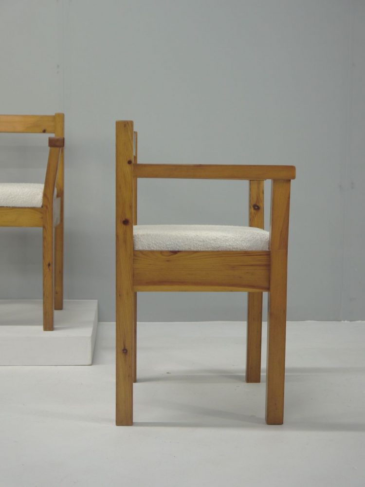 Swedish – Pair of Pine Armchairs